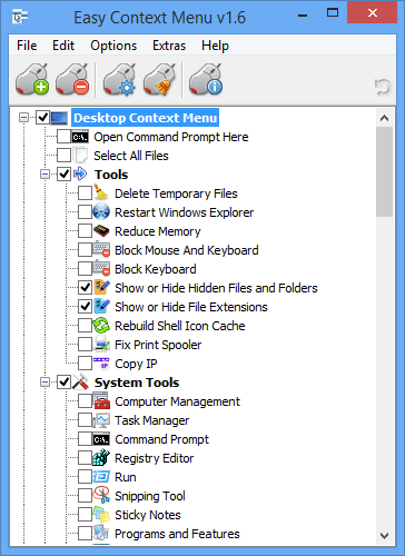 Easy context menu
