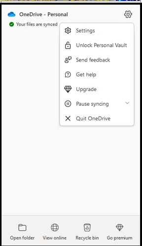 how to use the personal vault in windows?