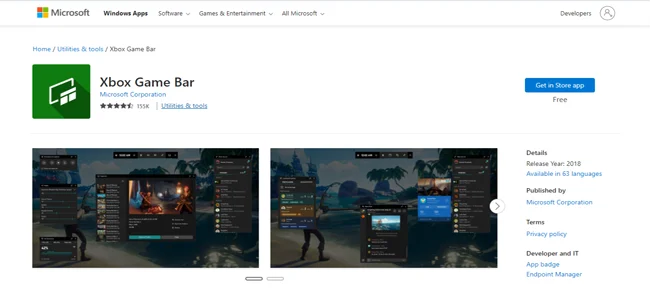 Xbox game bar