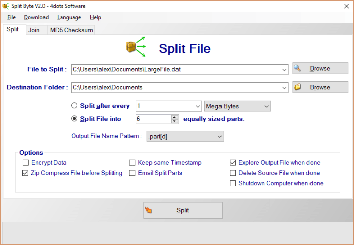 splitbyte