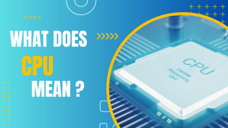 what does cpu mean